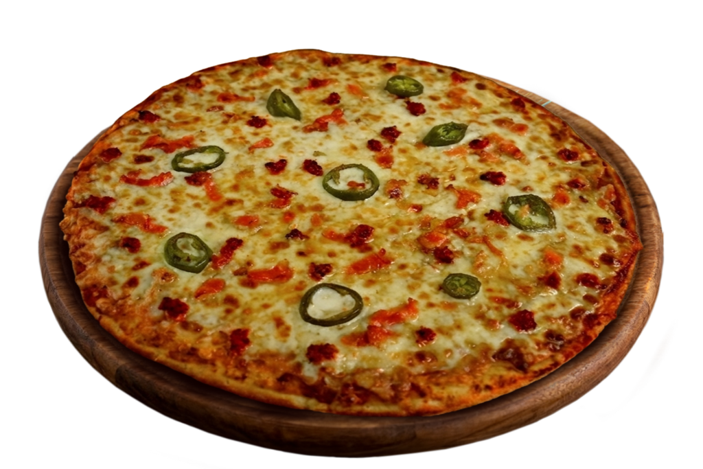 Pizza con chorizo, tocino y jalapeño Culiacán